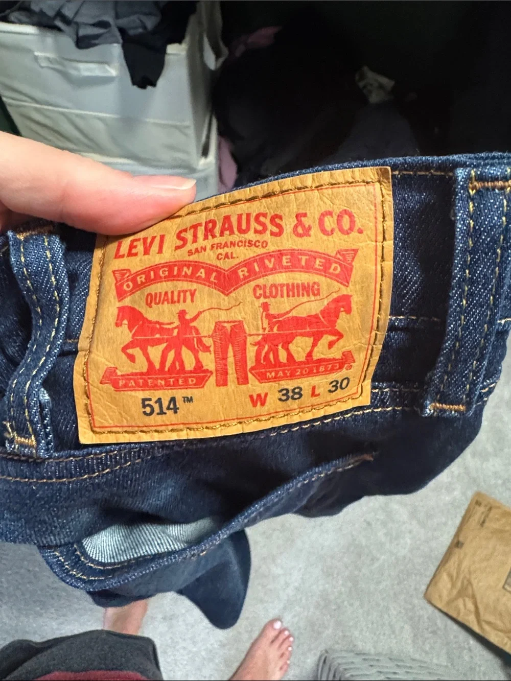 Levi's Men's Straight Jeans in Dark Blue Wash